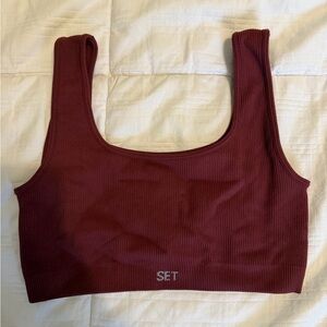 Set Active Ribbed Sports Bra